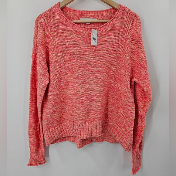 Loft Pink Sweater 100% Cotton NWT Size Medium - Picture 1 of 7